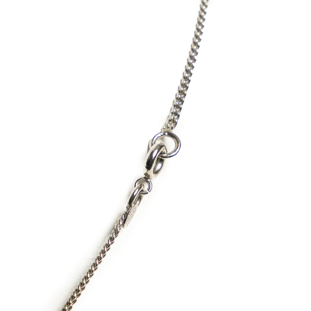 Chanel CC Logo Heart Pendant Necklace in Silver Silver Brass - Picture 3 of 3
